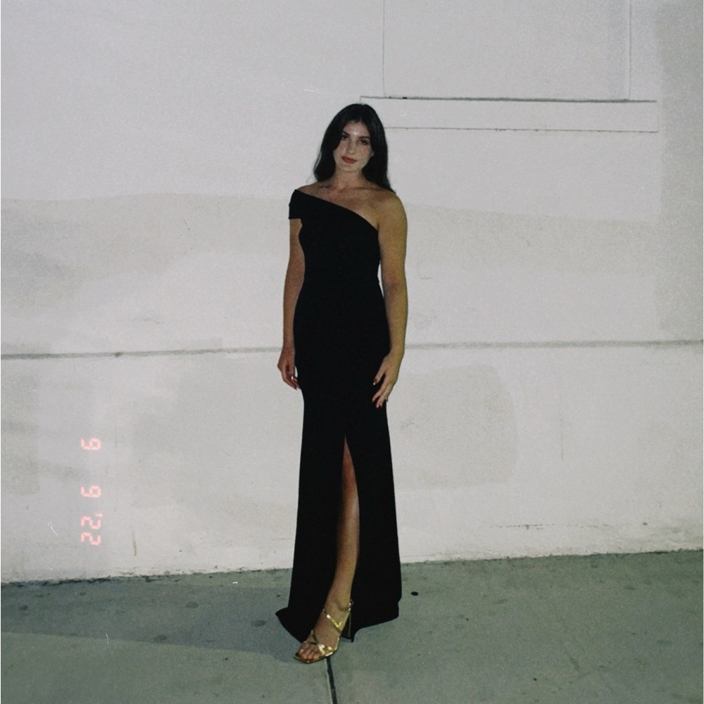 Windsor Black Elegant Dress with Slit